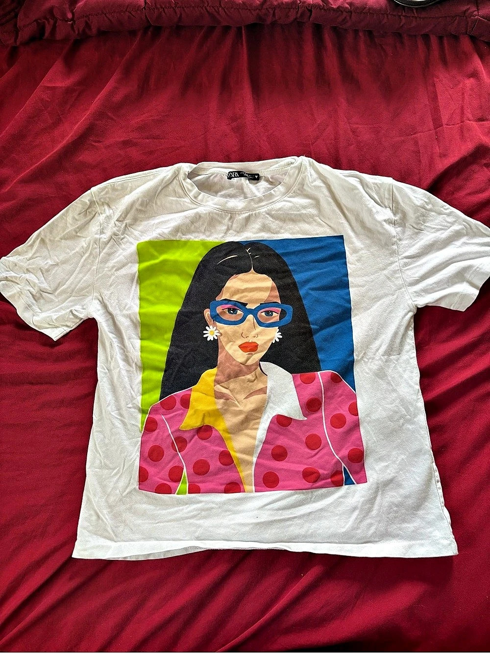 Zara Graphic Short Sleeve Tee Size Medium
